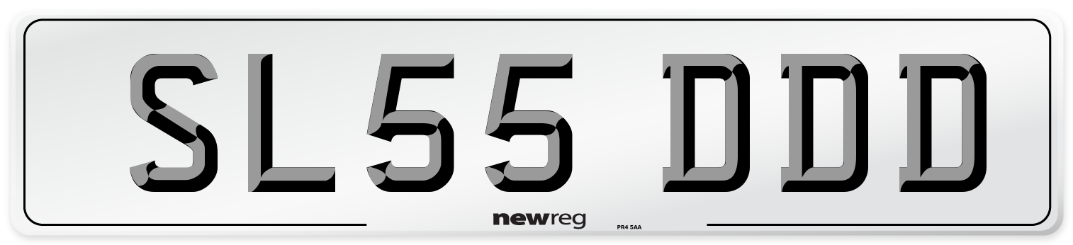 SL55 DDD Number Plate from New Reg